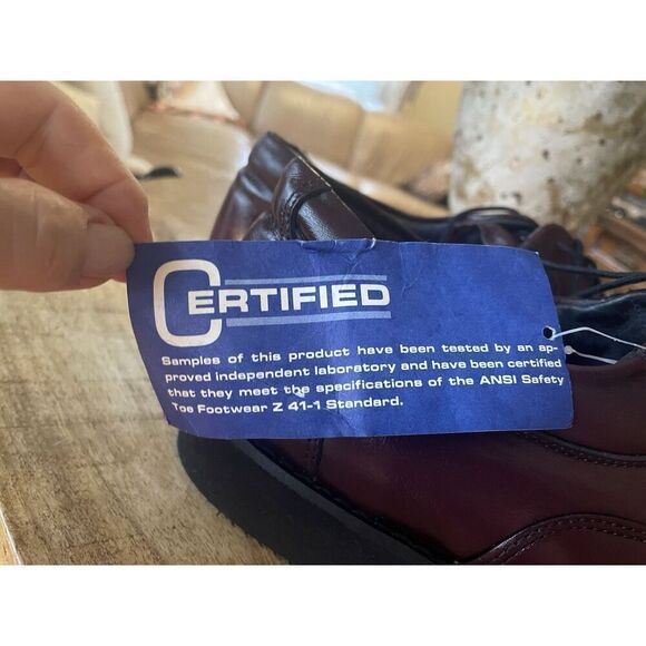 Vintage Vibrant Welted Oxblood Leather Oxfords Shoes Men's Sz 11 M Made In USA - Picture 8 of 9